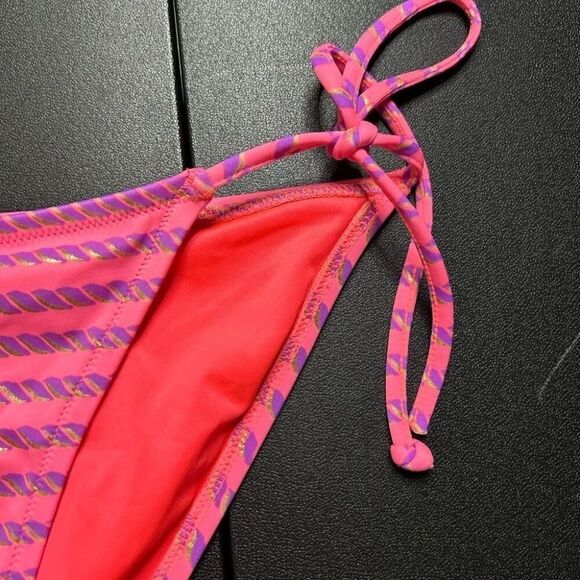 Victoria’s Secret Pink, Purple, & Gold String Bikini Bottom - Picture 4 of 7